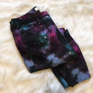 Galaxy print skinny jeans from torrid